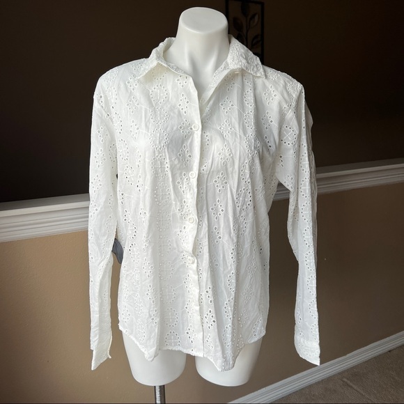 ZARA EMBROIDERED EYELET BLOUSE | 5216/044 | - Picture 1 of 6